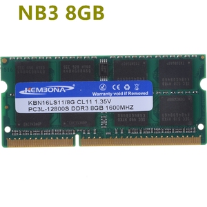 DDR3L RAM 8GB bellek modülü PC3L-12800 SODIMM