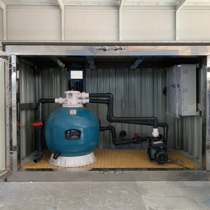 Ngoài trời kích thước lớn FRP 20ft 40ft sợi thủy tinh đúc sẵn hồ bơi thiết kế trên mặt đất vận chuyển container hồ bơi để bán - Product Image 5