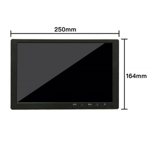 7 8 9 10 10,1 12 12,1 Monitor Lcd de 13,3 pulgadas Full HD Control remoto HDMI VGA AV BNC entrada USB de montaje en pared TFT Monitor de CCTV