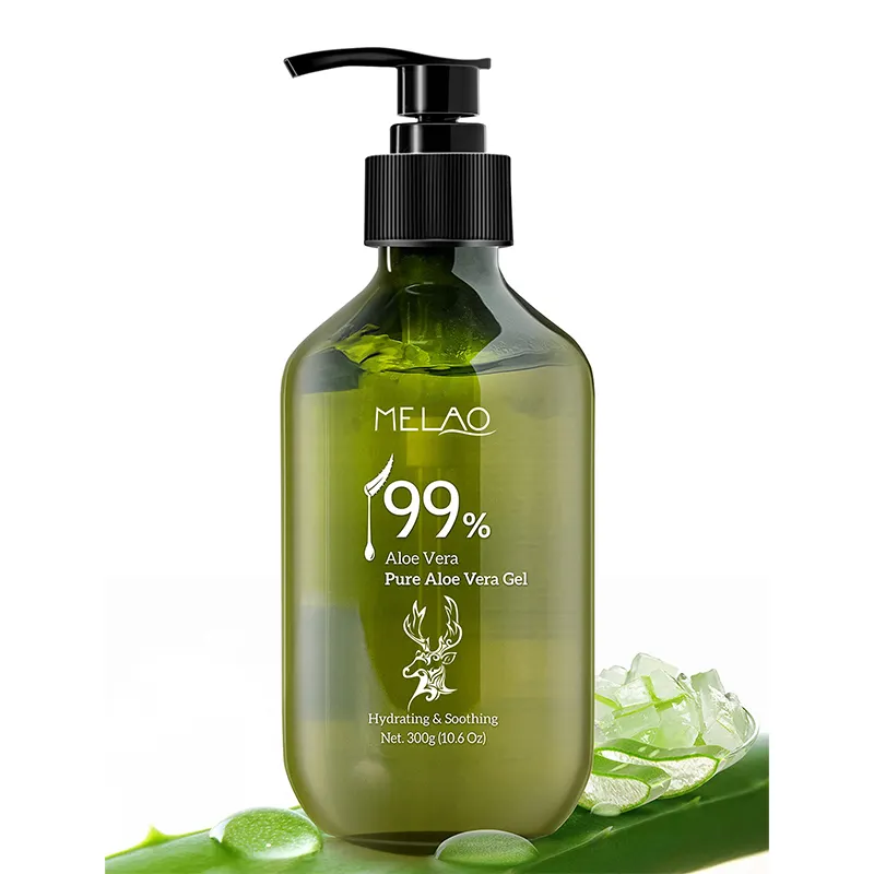 OEM 99% Gel d'aloe vera biologique pour le visage et le corps Soulagement des coups de soleil Naturel Apaisant Hydratant Aloe Vera pour le cuir chevelu et les cheveux