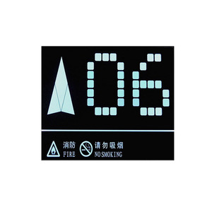 Prezzo di fabbrica personalizzato 7 monocromatico segmento TN/STN/VA/FSTN Display Lcd colori bianco retroilluminazione per la visualizzazione dell'ascensore