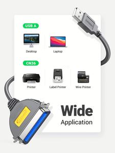อะแดปเตอร์สายเคเบิลเครื่องพิมพ์จากส่วนกลางเข้ากับ USB เพื่อ IEEE1284 CN36 ugrean - Product Image 5