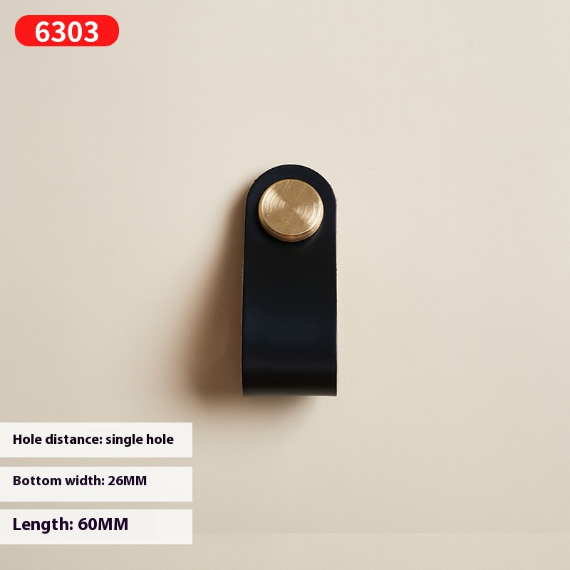 Bouton noir + laiton brossé