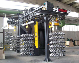เครื่องยิงระเบิดสายพานลำเลียงแบบอัตโนมัติส่งตรงจากโรงงานจัดส่งรวดเร็วเหมาะสำหรับการรักษาพื้นผิวโลหะจำนวนมาก - Product Image 1