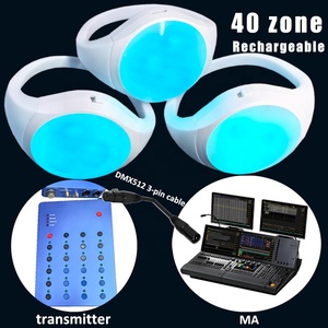 Luminoso led per eventi di noleggio colori telecomandati cambiando fascia da polso gruppi dmx 512 programmabili braccialetti a led con controller - Product Image 5