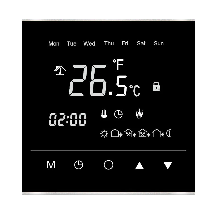 Thermostat numérique sans fil pour le chauffage par le sol d'une pièce programmable avec logo personnalisé