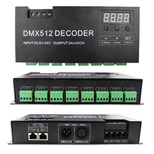 24 canali DMX512 24CH Dimming manopola sistema di controllo Pixel Led Controller RGB DMX 512 Decoder con Display digitale 72A Dimmer - Product Image 4