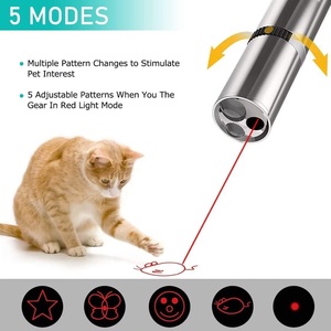 Игрушка кошка лазерная указка с 5 регулируемыми узорами USB подзарядка лазер дальнего действия и 3 режима обучения интерактивная игрушка - Product Image 3