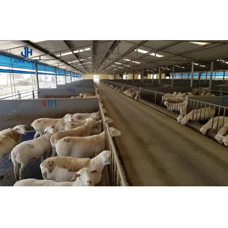 Obral besar pabrik struktur baja bangunan logam AB pabrik konstruksi rumah peternakan kambing domba
