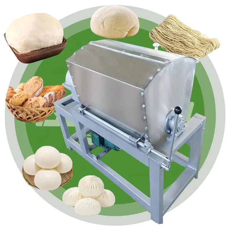 Máquina mezcladora de masa de Pizza eléctrica, 60QT, 100kg, mezclador de masa Horizontal para Fideos