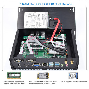Intel Core i5 8250U &amp; i7 8550U Fanless Industrial Mini PC Barebone <strong>Embedded</strong> <strong>Computer</strong> with RS232 in Stock! - Product Image 4