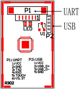 指センシング機能付きR302 AS608容量指紋取得および認識モジュール - Product Image 5