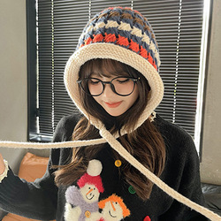 Chapeau long en corde, corde blanche
