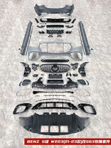 Bnz için 2021-2024 Class S sınıf W223 vücut kiti plastik ön arka tampon Grille difüzör yan in S63 tarzı yeni durum Bodykit - Product Image 2