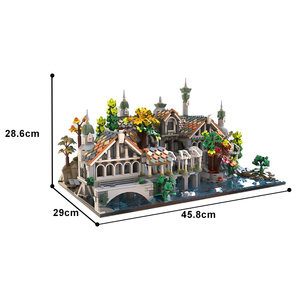 Funbuild MOC-182098 yüzüklerin efendisi yapı taşları 10316 Rivendell uzatma mimari modeli DIY çocuk tuğla oyuncaklar - Product Image 3