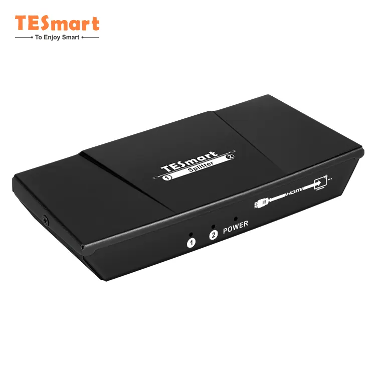 TESmart Günstige Großhandel 2 Ports 1x2 HDMI Splitter Distributor 4K @ 30Hz 1x2 1 Computer 2 Monitor 4K HDMI Video Splitter