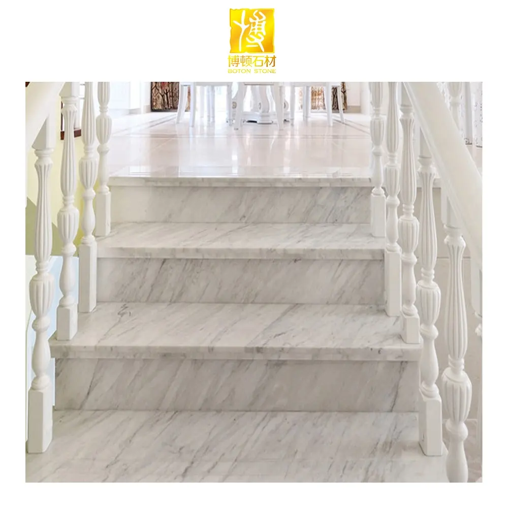 BOTON STONE-baldosas de cerámica para escaleras, decoración de interiores, diseño curvo, escalones blancos, mármol, precio al por mayor