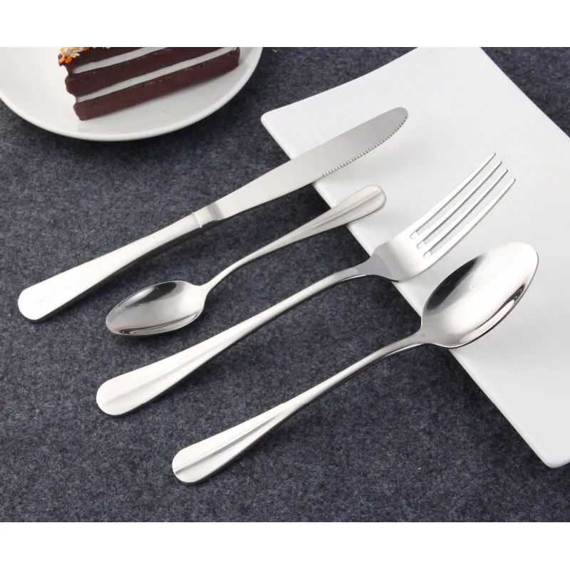 Western style luxury knives forks and spoons restaurant modern silverware set stainless steel flatware cutlery set for wedding