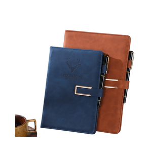 Custom A5 PU organizzatore Planner di alta qualità in pelle copertina rigida Notebook con fascia elastica goffratura Logo filo cucito rilegatura - Product Image 2