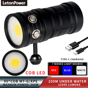 Không thấm nước Dive <span class=keywords><strong>Torch</strong></span> Scuba <span class=keywords><strong>Diving</strong></span> ánh sáng subaquatic chiếu sáng thiết bị <span class=keywords><strong>10000</strong></span> lumens 100m <span class=keywords><strong>LED</strong></span> công nghiệp có thể sạc lại pin - Product Image 2