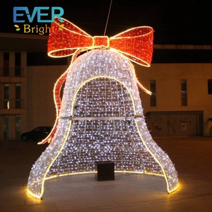 Nuevo modelo 100W PVC Decoración exterior Campana de Navidad Patrón LED Cadena Motivo Luz - Product Image 1