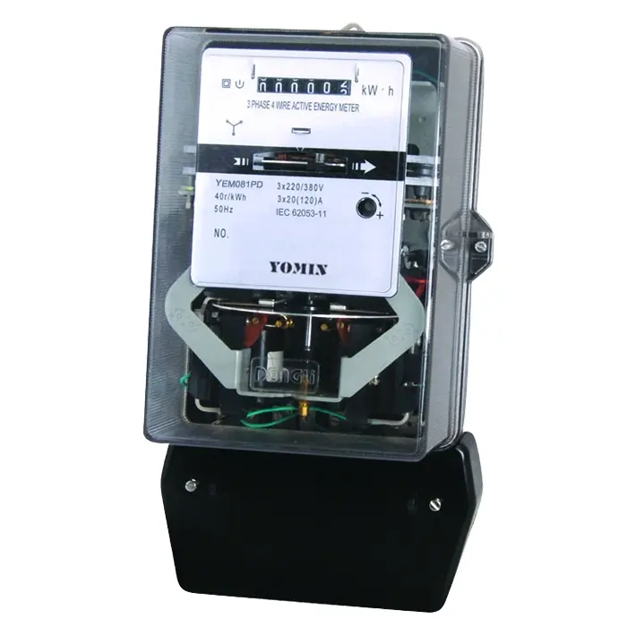 Medidor de potencia trifásico con cubierta de PC, medidor de energía trifásico, medidor eléctrico activo trifásico
