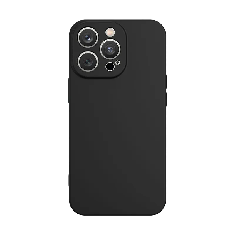 Stoßfeste Handyhülle für iPhone 13 14 15 Pro Max optionale Farbe Silikon mit Kamerenschutz im Stil weiches Gefühl