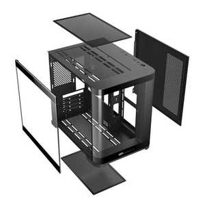 LY Curved New PC Chasis Barato Computadora Gamer Gabinete Torre media Computadora de escritorio Caja Gaming Pc - Product Image 5
