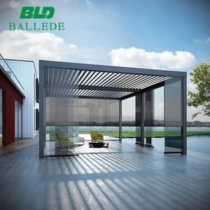 Açık hava bahçe dekorasyonu motorlu ayarlanabilir demir dövme alüminyum <span class=keywords><strong>gazebo</strong></span> <span class=keywords><strong>4x6</strong></span>