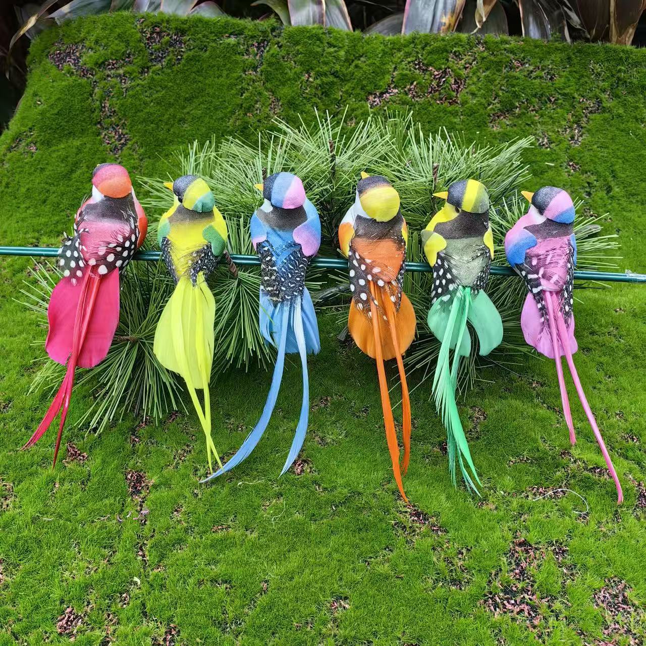 Oiseaux machaons multicolores - Lot de 1/12 pièces