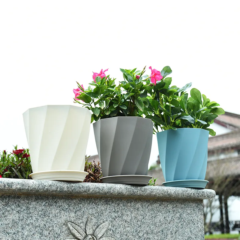 Blumentöpfe Hersteller Beige Plastic Large Planter Pot Bonsai Topf