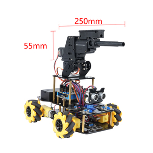 Combat Style 4WD Omni Wheels Robot Car Launcher Kit WiFi App Control Ultrasonic <strong>Sensor</strong> STEM <strong>Coding</strong> DIY Project for <strong>Arduino</strong> IDE