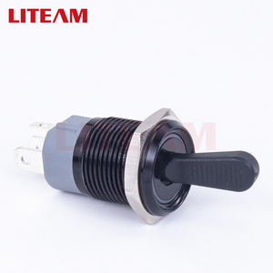 16mm High Current 2Way <strong>Electronic</strong> on Off Metal <strong>Push</strong> <strong>Button</strong> <strong>Toggle</strong> Switch NO NC Self-lock 12V Waterproof <strong>Push</strong> Pull <strong>Toggle</strong> Switch - Product Image 5