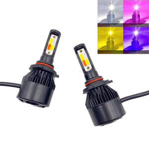 Toptan dört renkli S2 H4 LED <span class=keywords><strong>4</strong></span> renk LED araba far kırmızı mavi sarı ve beyaz H1 H7 H11 h3 S2 led far led ampuller