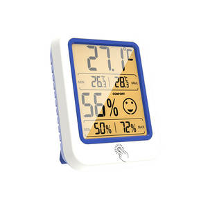 मिनी पोर्टेबल दीवार घड़ी थर्मामीटर हाइग्रोमीटर सेंसर अधिकतम मिनट थर्मामीटर - Product Image 1