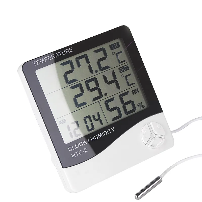 Termômetro e higrômetro digital portátil HTC-2, precisão, uso doméstico, higrômetro digital, para teste de temperatura do quarto
