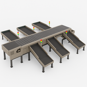 Máquina de cinta de clasificación de rueda estrecha de alta velocidad CIMC, sistema de transportador de rodillos motorizado de servicio pesado para plantas de fabricación - Product Image 1