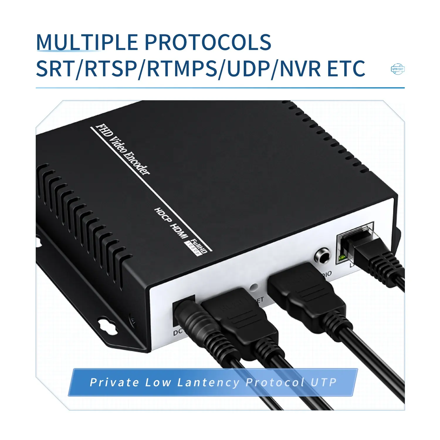 SRT RTMP UDP transmetteur à faible latence caméra Ip H.265 H.264 HDMI boîtier de Capture vidéo encodeur de flux avec enregistreur