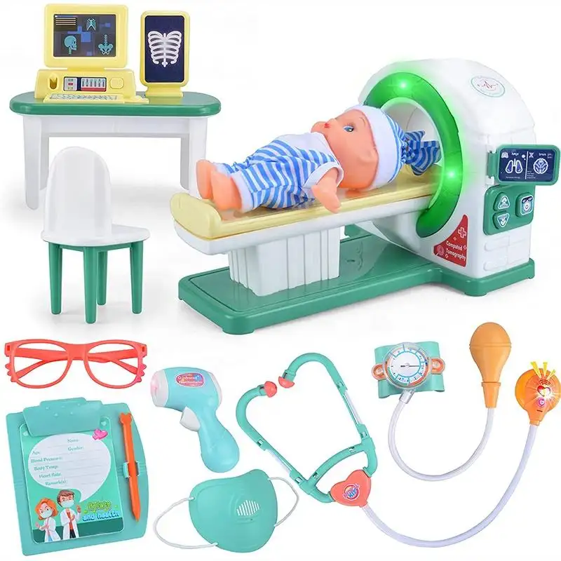 おもちゃの聴診器と医療ツールを備えたHYTOYSキッズドクターキットは、キッズドクターギフト教育医療用のプレイドクターセットのふりをします