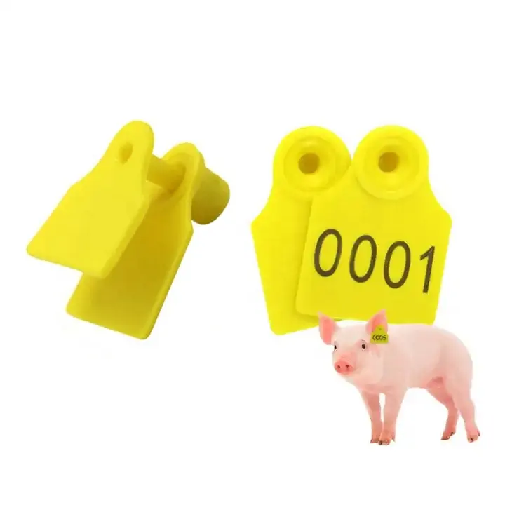 Étiquette d'oreille en TPU avec numéro de Code à barres, Logo de ferme, de bétail, de mouton, de vache, de cochon