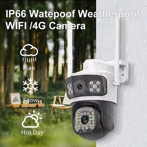 QX114 T6 4KHDデュアルレンズスマートセキュリティカメラWifiナイトビジョン屋外防水PTZカメラ人間検出APPアラート - Product Image 5