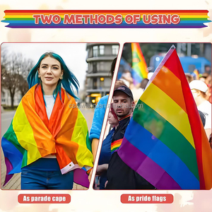 3x5fts กว่า20ชนิดของธง LGBT สายรุ้งความภาคภูมิใจเกย์สิ่งที่ภูมิใจในเดือนความภาคภูมิใจ - Product Image 4