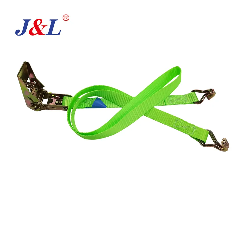 JULI cargo strap 4 ton length 50mm width customized hook OEM ODM catracas com cintas green tie down