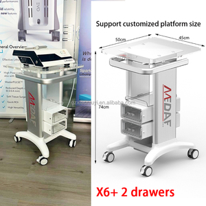 Güzellik ekipmanları sepeti Salon masa arabası tekerlekli taşıyıcı ile 4 tekerlek siyah taban mobil InstrumentTool sepeti Abs + alüminyum alaşım - Product Image 5