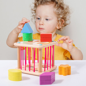 Zhiqu Creative Wooden Rainbow Building Blocks Baby Educational Toy for Color <strong>Perception</strong> &amp; Grasp Training Early Education Seselor - Product Image 5