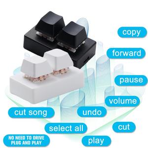 Drop Shipping Mini RGB USB 2キーカスタムゲーム有線プログラマブルDIYメカニカルゲームDIYキーボード - Product Image 2
