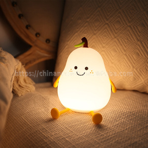 梨书桌硅胶发光二极管床边变色夜灯家居设计拍拍台灯触摸灯 - Product Image 5