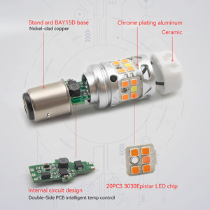 CANbus หลอดไฟ LED อัตโนมัติ bay15d P21/5W 1157ไฟ LED ระบบไฟส่องสว่างรถยนต์ LED อัตโนมัติ - Product Image 2
