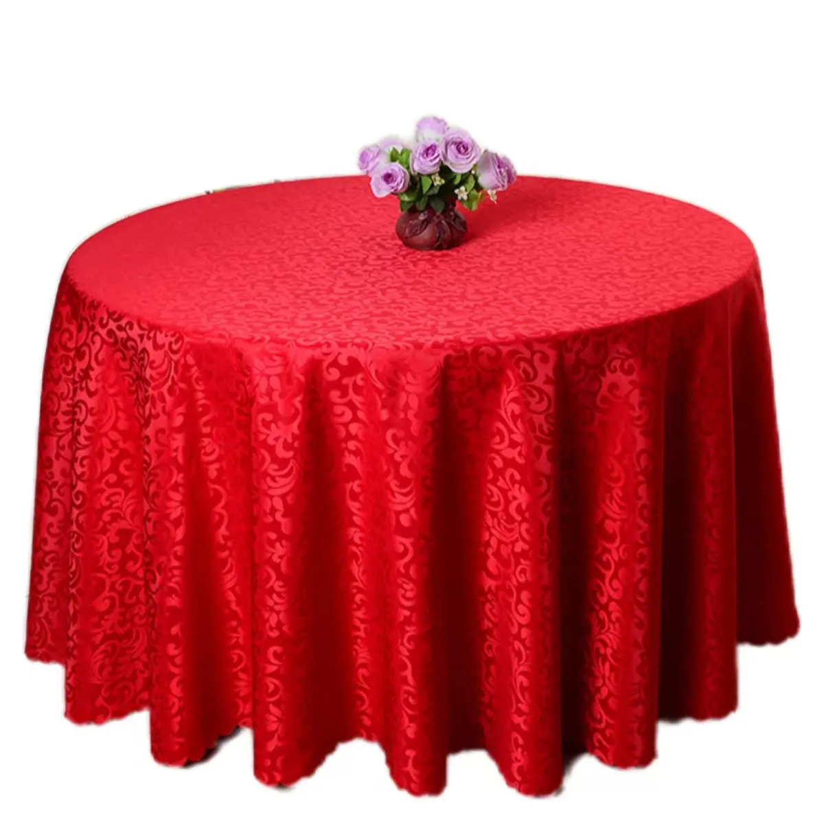 Venda no atacado da moda preto vermelho branco retangular retangular elegante hotel jacquard toalha de mesa para festa de casamento