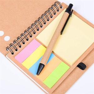 Bloc de notas adhesivas Eco Memo personalizado, Kraft pequeño cuaderno de papel, libretas en espiral, Mini blocs de notas para cuaderno con personalizado